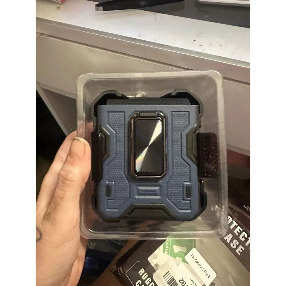 Galaxy Z Flip 6 Case with Belt Clip Holster  Rotatable Ring Kickstand